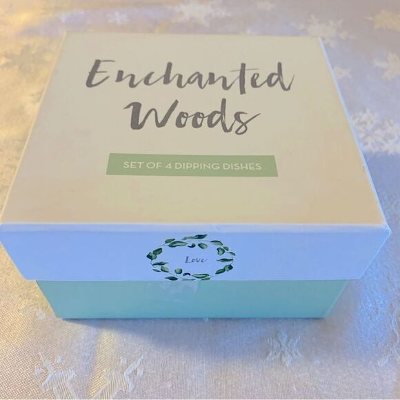 Enchanted Cottage Dipping Bowls Dishes Set of 4 NWT in Box Gorgeous - Picture 5 of 5